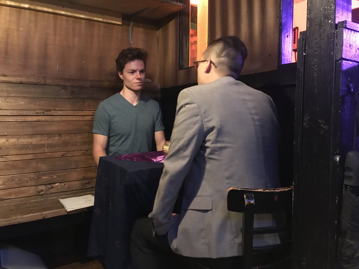 The piece is incomplete without participants. Only through their interactions with the characters—their questions for the ghost, their sympathetic words to the client—can the story be unearthed.KNOCK ONCE FOR YES premiered at  @wondervillenyc. https://sharangbiswas.myportfolio.com/knock-once-for-yes