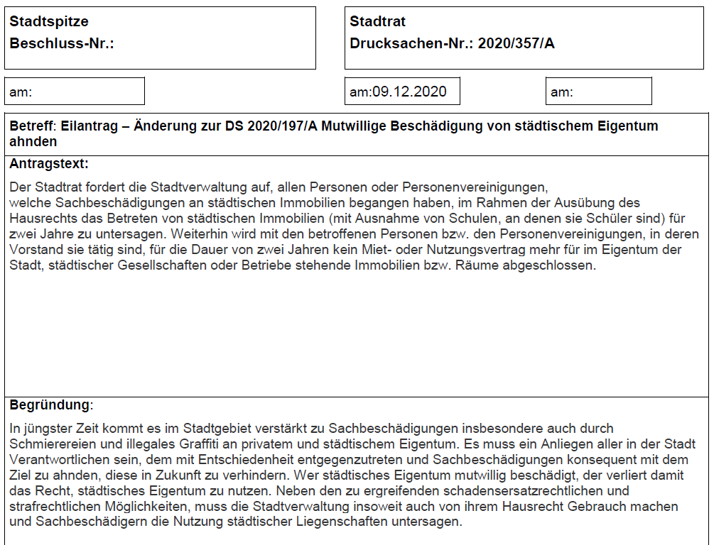 daniel_gracz_'s tweet photo. #stinksauer
Law &amp; Order anstatt pädagogische Weitsicht:
Im Weimarer Stadtrat wurde gerade folgender Antrag dank CDU, Bürgerbündnis Weimarwerk, FDP, Piraten und AfD mit einer Stimme Mehrheit angenommen. Mir fehlen die Worte. https://t.co/svDmHBqB8o