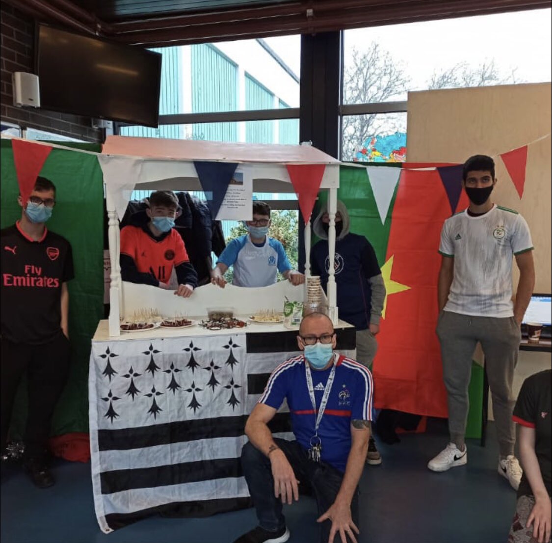 Fantastic work today from our LCA class. As part of their French module the pupils wore football jerseys from French speaking countries and gave all pupils a taste of France. Great Work! #charity #LCA
