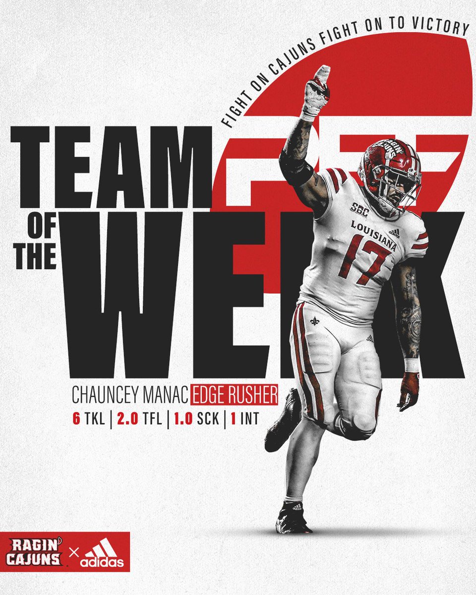 Manac 💪 
𝘸𝘢𝘴 𝘢 
Menace 😈 
𝘰𝘯 𝘵𝘩𝘦 
Mountain ⛰️ 

Thanks for the respect on @ChaunceyManac's name, <a href="/PFF_College/">PFF College</a>. 🤟 

#cULture | #GeauxCajuns