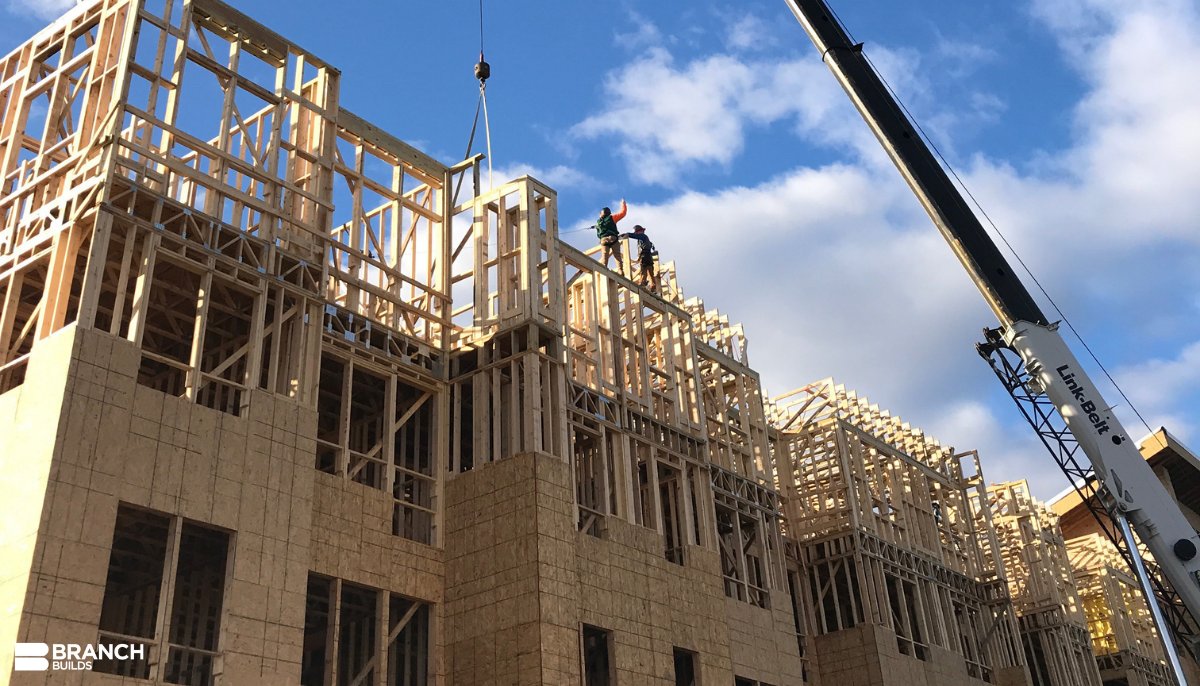 BranchBuilds's tweet image. We are almost all dried in and Tyvek is being hung at Moore's Lake Apartments, Phase ll in Chester, VA. Our Richmond team is pleased to be working again with Emerson Construction Group on building three, a 4-story, 185-unit apartment building. #ProjectUpdate #BuildingLegacies