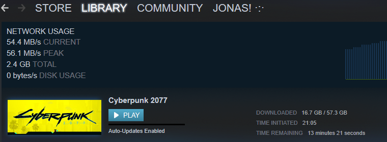 Pues muy logico todo... 

Descargo el juego de Steam desde servidor España-Madrid = 6-7MB/s

Descargo el juego desde West Afrika... 56MB/s

OOOOOOOOOOOOOOOK!