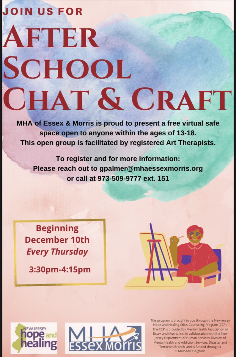 NPSvoices's tweet photo. Happening TODAY and TOMORROW! A free virtual safe space - After School Chat & Craft. To be held EVERY Wednesday & Thursday at 3:30 pm. You don't want to miss it! ๐ฉโ๐จ๐จ #ChatandCraft #ArtTherapy #VirtualSafeSpace https://t.co/HkOm2t4mhw