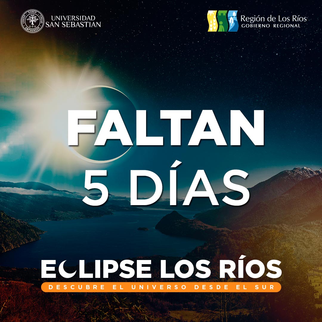 EclipseLosRios's tweet photo. ¡Comenzó la cuenta regresiva!📅🕐 😱 Solo 5 días para presenciar el evento astronómico de este 2020💫🔭✨.
Infórmate más en https://t.co/cUt68BL2rB

#EclipseSeguro #EclipseLosRios #EclipseTotal #EclipseSolar #Eclipse2020 @vocerialosrios @USanSebastian https://t.co/JdA4bPNFn2