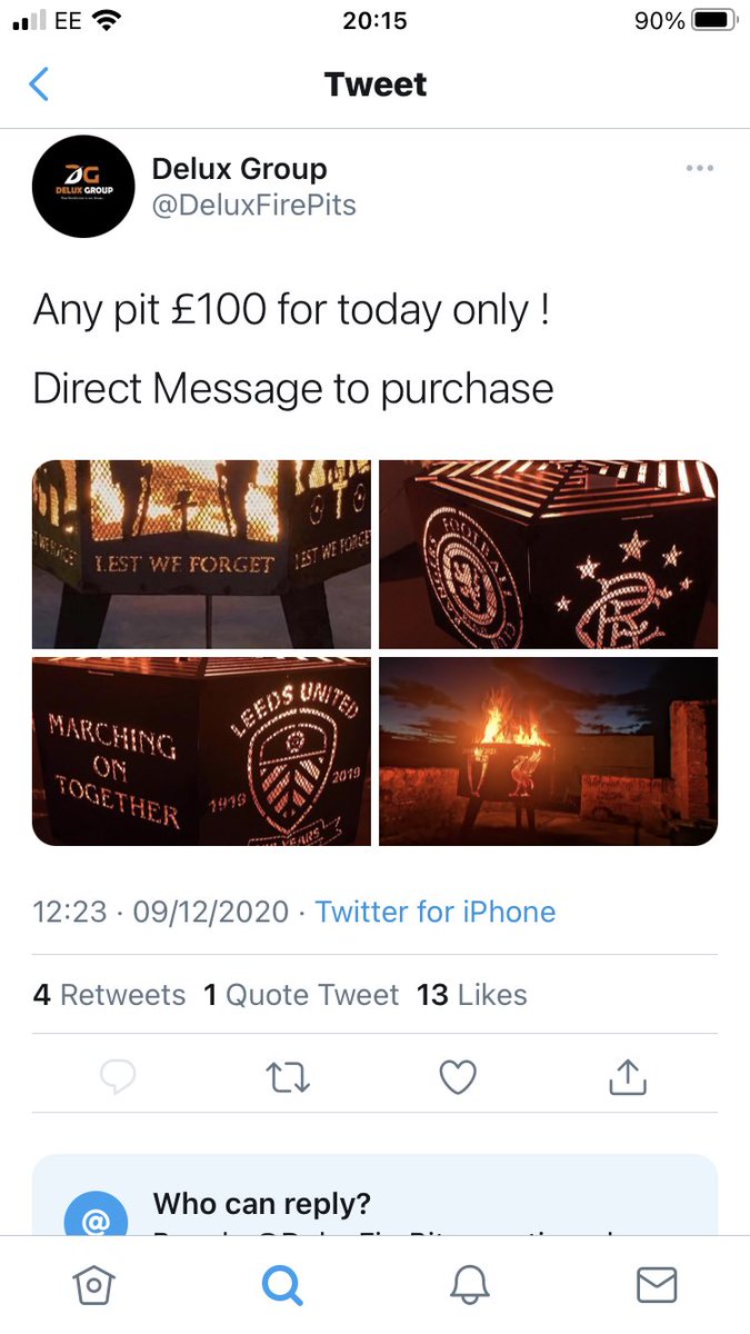 @empireofthekop @TheKopHQ hi! Just wondered if you could retweet this message.This guy @DeluxFirePits is ripping people off.He advertises LFC fire pits as well as the LFC Crest,takes payment&does not respond.I dont want a fellow red to be ripped off or anyone else for that matter