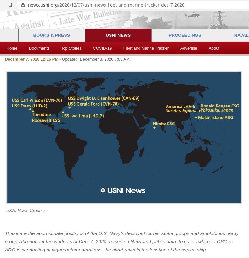 U.S. Positioning Naval Vessels Off East & West CoastsMassive Troop Movements in Continental US12/5/20: 25 C-17 aircraft were in skies over USA, carrying troops & equipment from around nation..Going to Nellis Air Force Base, Nevada... @POTUS  @GenFlynn  https://halturnerradioshow.com/index.php/en/news-page/news-nation/ominous-u-s-positioning-naval-vessels-off-east-west-coasts-massive-troop-movements-in-conus