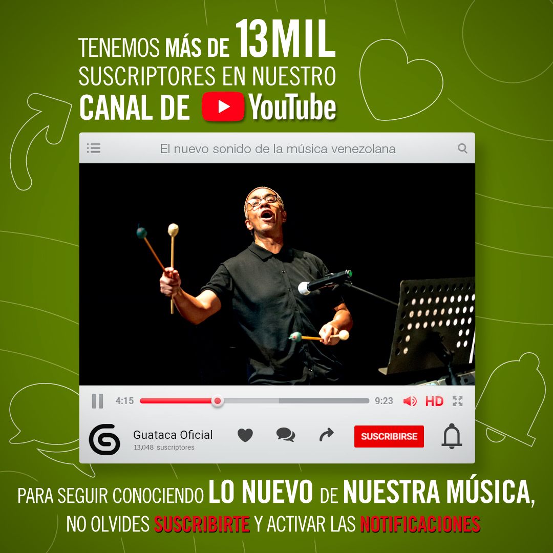 La Guataca se hace presente dentro y fuera de nuestras fronteras🎶🌎. Entra al canal de Youtube de Guataca Oficial y disfruta de las joyas de nuestro repertorio.😍
bit.ly/37Qz1Qw
