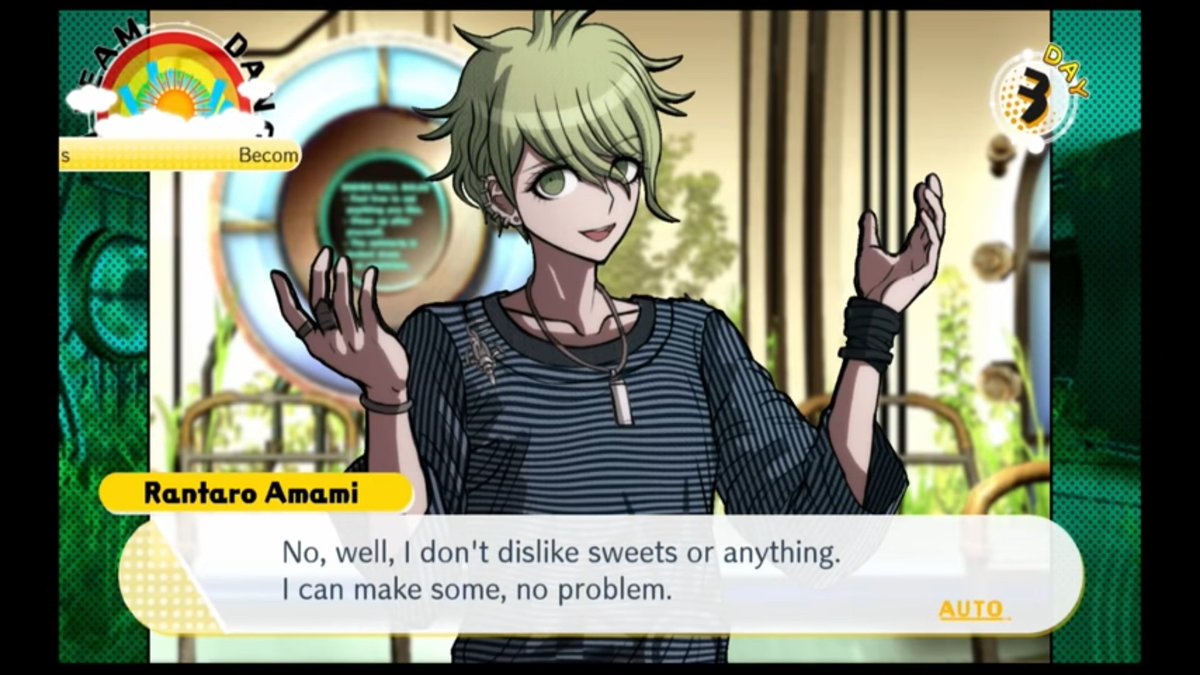 Embarrassed about the implications of baking something with Shuichi: