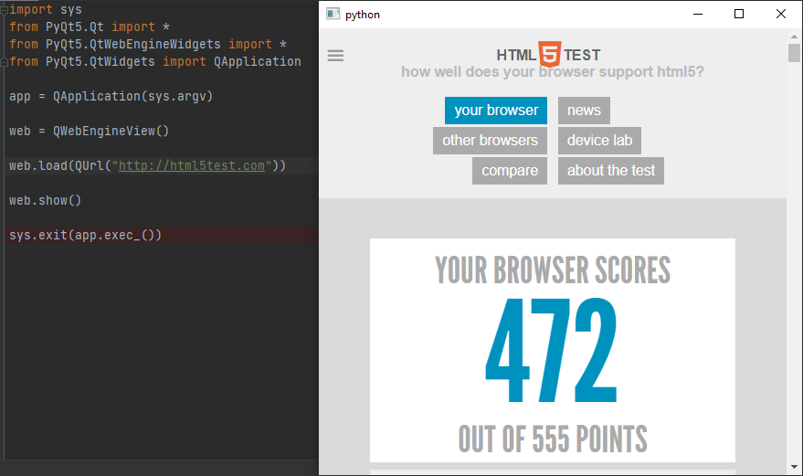 FriedholdMatz's tweet image. Hybrid apps with #PyQt5 &amp;amp; #PyQtWebengine - low code
