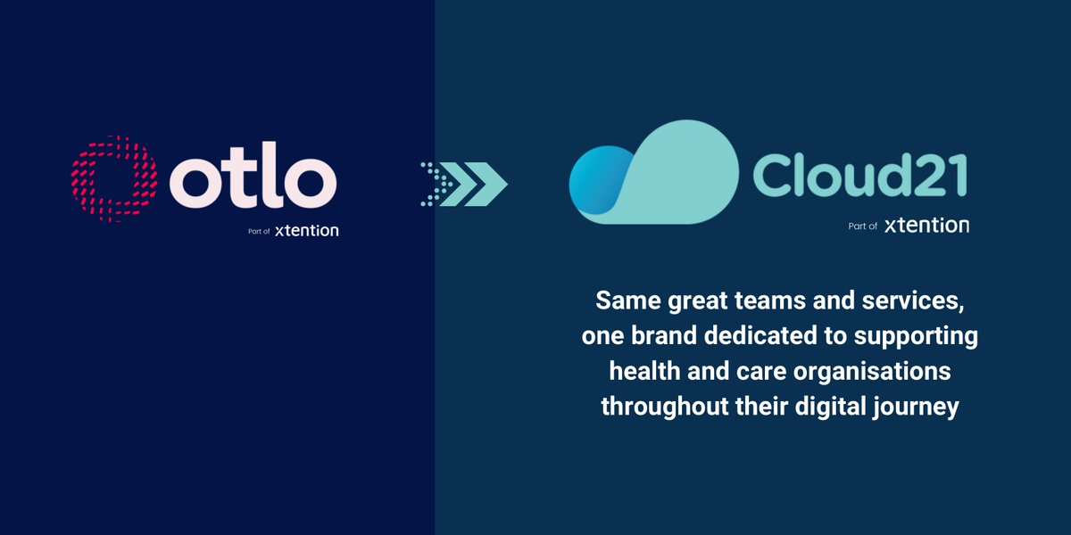 _Otlo's tweet photo. As part of our recently announced merger, Otlo has re-branded! We continue our mission to improve and protect, and transform the way technology is used in healthcare as Cloud21. https://t.co/MU9ArOUkHy