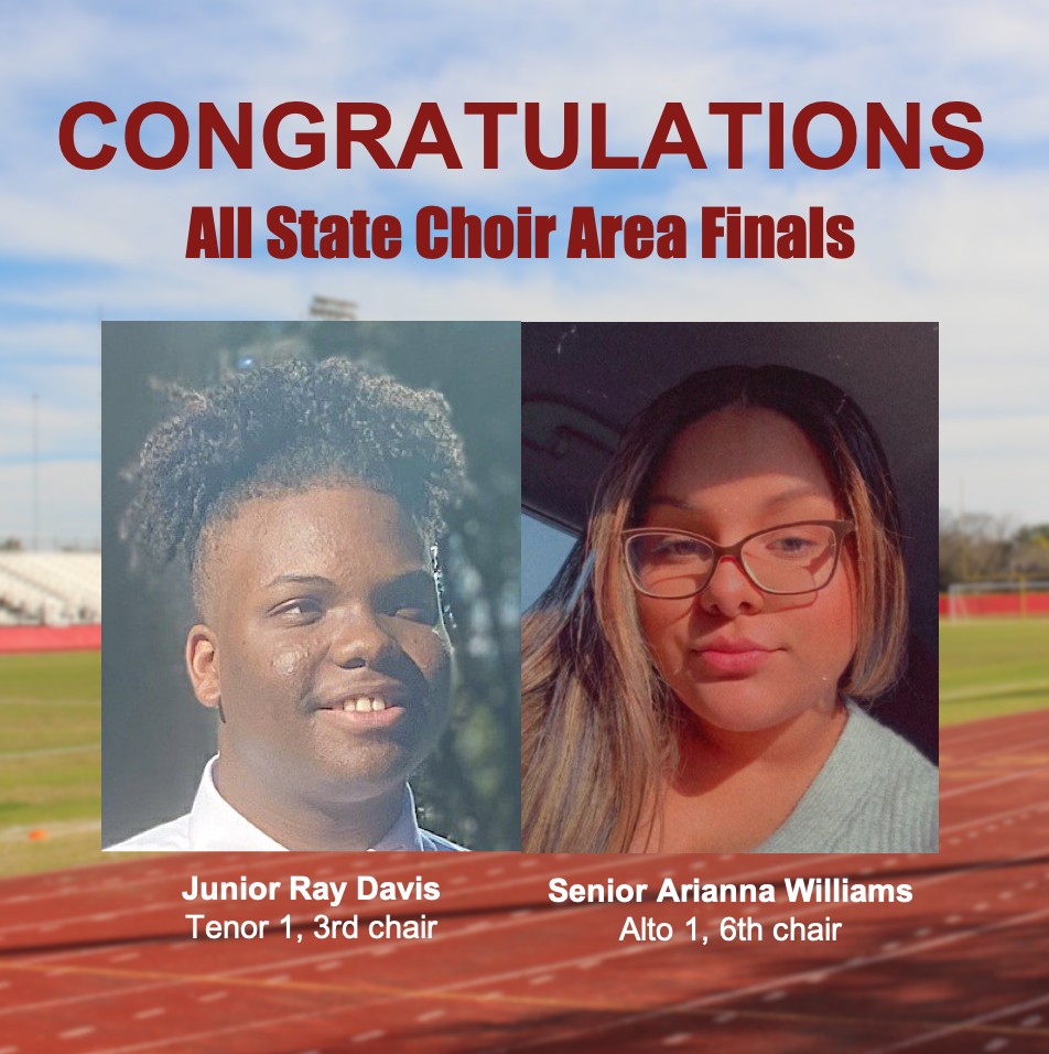 StaffordMSD's tweet image. Congratulations to Spartan HS Choir students who have advanced to the Texas All State Choir Area Finals to compete to become a member. Good luck to Senior Arianna Williams and Junior Ray Davis and hearing more good news in January! #StaffordPride #MightySpartans #CommittedToSMSD
