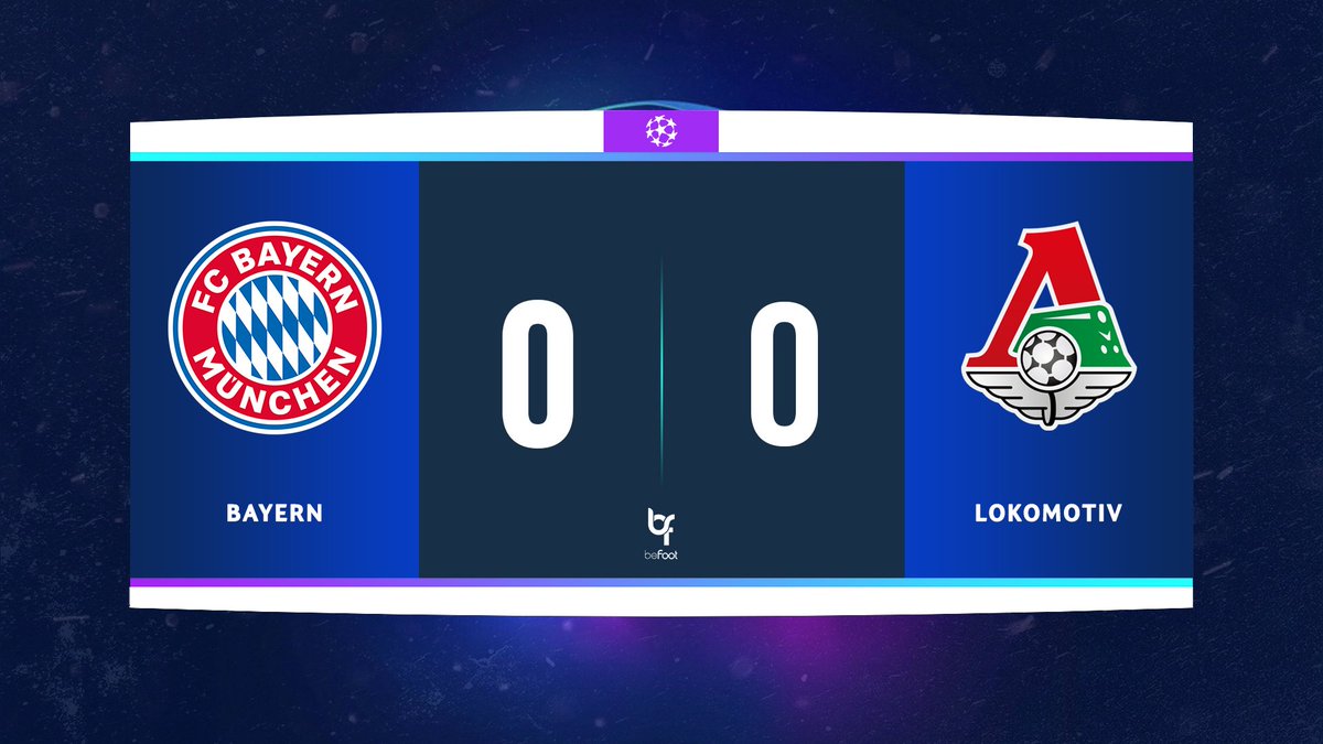 _BeFootball's tweet photo. ⏱ MI-TEMPS !

BAYERN 🇩🇪  0-0  🇷🇺 LOKOMOTIV

#UCL | #FCBLOK https://t.co/9Z4LOdLPjW