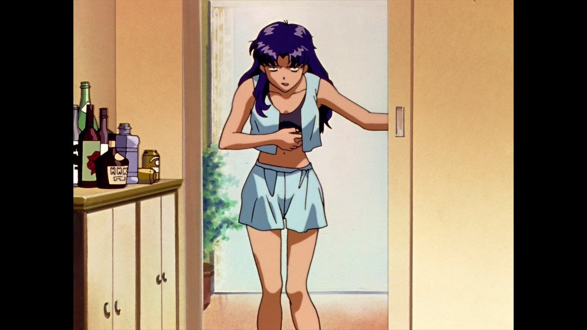 Car l'arrivée d'Asuka marque également le retour de Kaji dans la vie de Misato, qui est son plus grand point faible. Car malgré combien elle craint sa présence, cet amour de jeunesse qui lui rappelle tant son père, est le seul qui la fasse se sentir bien, bien plus que la bière.