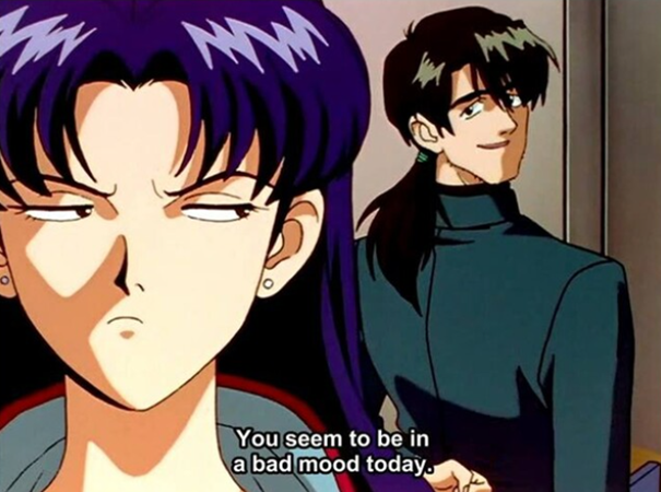 Car l'arrivée d'Asuka marque également le retour de Kaji dans la vie de Misato, qui est son plus grand point faible. Car malgré combien elle craint sa présence, cet amour de jeunesse qui lui rappelle tant son père, est le seul qui la fasse se sentir bien, bien plus que la bière.