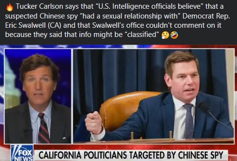9. Axios reported that Democrat Eric Swalwell, an Intel Committee member, has been compromised by a Chinese spy.The response from the ‘foreign-influence’ obsessed media? Crickets.No mentions on ABC, NBC, or CBS.CNN & MSNBC have each mentioned only once.The bias is unreal!