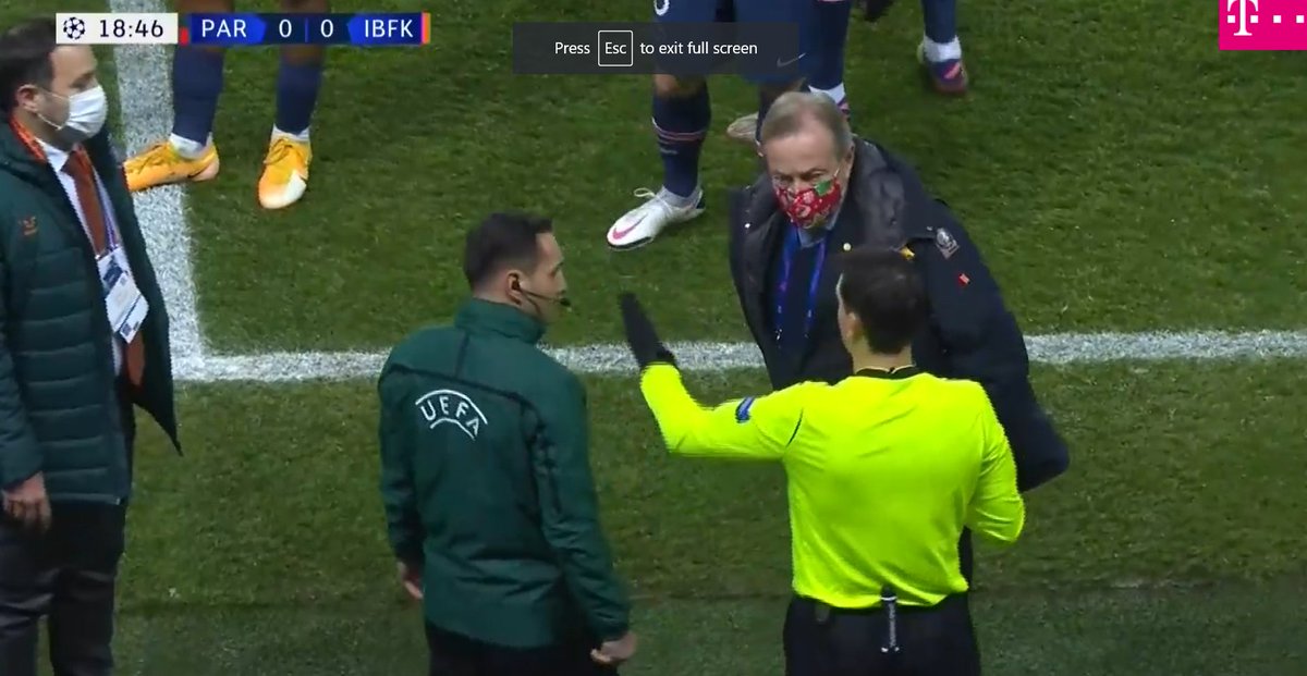 min 18:47 The match delegate comes down and has a talk with Hategan and Coltescu. Hategan: "Sebi [Coltescu], tell him exactly what you said!"You can't hear Coltescu's explanation. Tried to for at least 120 times.