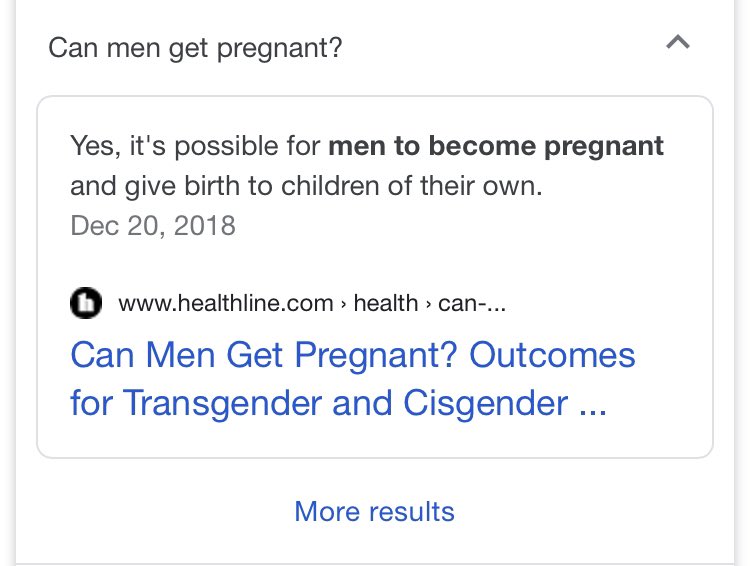 Q7. Can men get pregnant?A. Yes...(Conflation of sex with gender identity.)