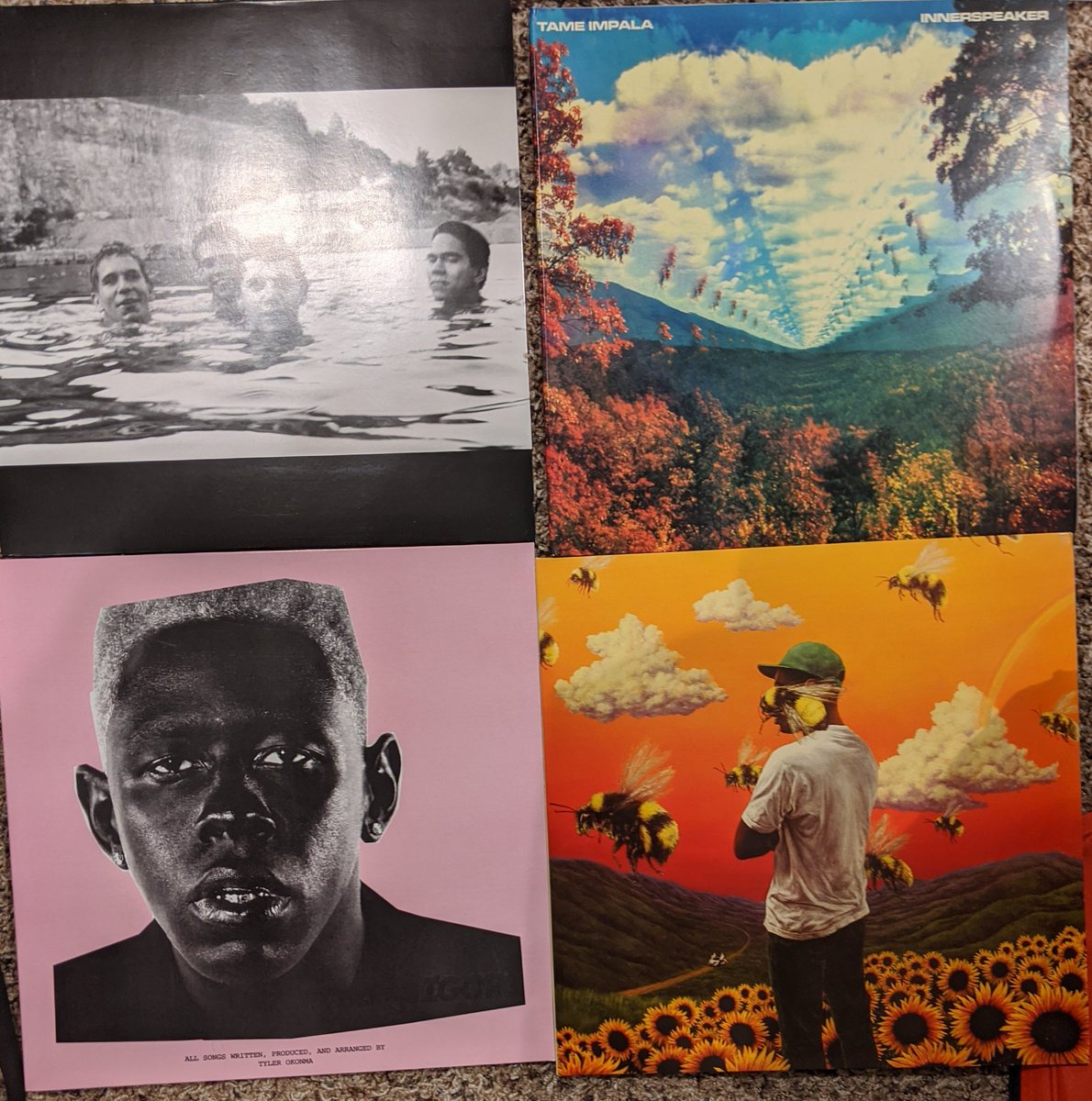 29. (Slint, Spiderland) amazing 90s doomer music30. (Tame Impala, Innerspeaker) Kevin's debut album! good stuff for vibing31. (Tyler, The Creator, IGOR) it's a 10! no contest32. (Tyler, The Creator, Flower Boy) best album of 2017 easily