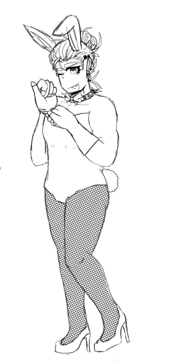 Here you go,the thing you never knew you needed.
Monokuma in a bunny suit.
It show how  t h i c c  he is-