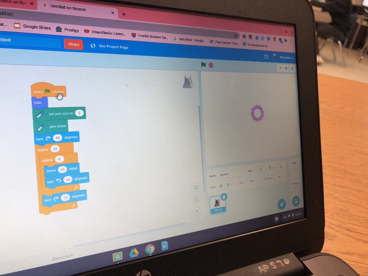 Hoog_Ash's tweet image. Coding Transformations in Gr.8 @AldboroughPs today with @VeronicaElder14. Problem solving Cartesian plane and rotations! Oh my! #spatialsense #tvdsbmath