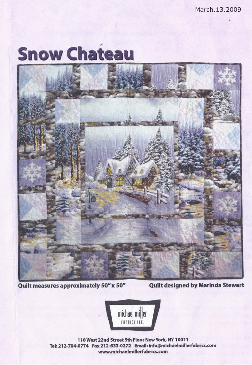 drabduck's tweet image. Got my quilting supplies delivered today from #SuperiorThreads.  Now I can start back up on my latest quilt.  It's an old kit I've had for years called "Snow Chateau."