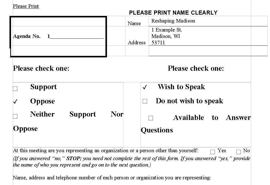 First, click the link below to download the registration form.Fill it out by typing your info into each lineClick on the boxes to check them off, or paste a checkmark symbol on top of them, like this: ✓(instructions continued in the next tweet)  https://www.cityofmadison.com/clerk/documents/RegistrationFormPFC.docx