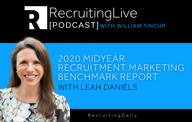 RecruitingBlogs's tweet photo. On today's #RecruitingLive @williamtincup and Leah Daniels of @appcast_io discuss the 2020 Midyear Recruitment Marketing Benchmark Report. Listen in to hear about their research and findings!

🎧 Listen here -> https://t.co/KjP6E9INyt

#recruitmentmarketing #HRtech https://t.co/wsgmCZcjQ0