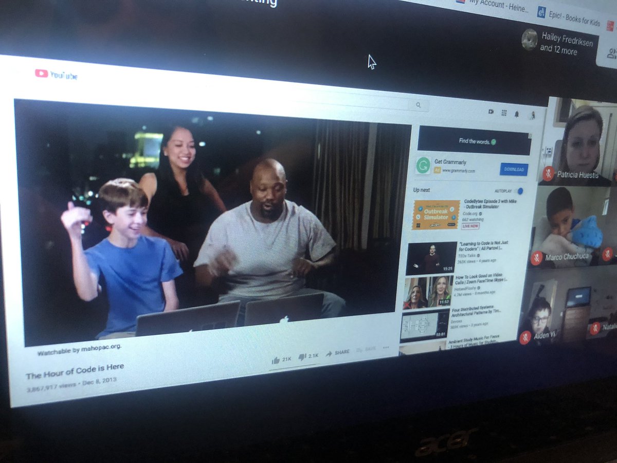 DjmadaffRomano's tweet image. Thank you @trishhues !!! We loved learning about the Hour of Code and how we can participate with the world this week! @bulldogslv @BlessingMahopac @MsSoltis #HourOfCode2020