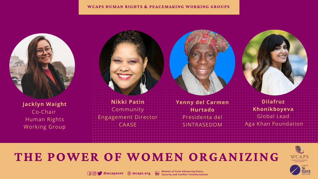 WCAPSnet's tweet photo. Join the WCAPS Human Rights + Peacemaking Working Groups tomorrow (2pm EST/11am PST) for our Power of Women Organizing panel! 

🔗 Register Here: https://t.co/AsHcPSSadx

#WCAPSHumanRights #16DaysofActivism https://t.co/2JtEWxhjxw