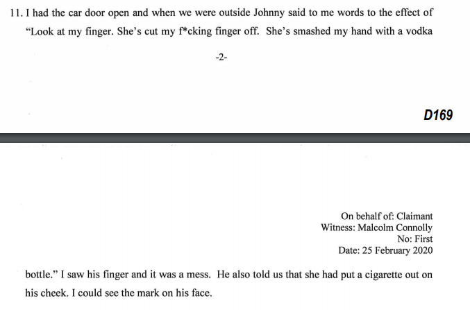 3. Malcolm Connolly, Johnny Depp's securityEYEWITNESS