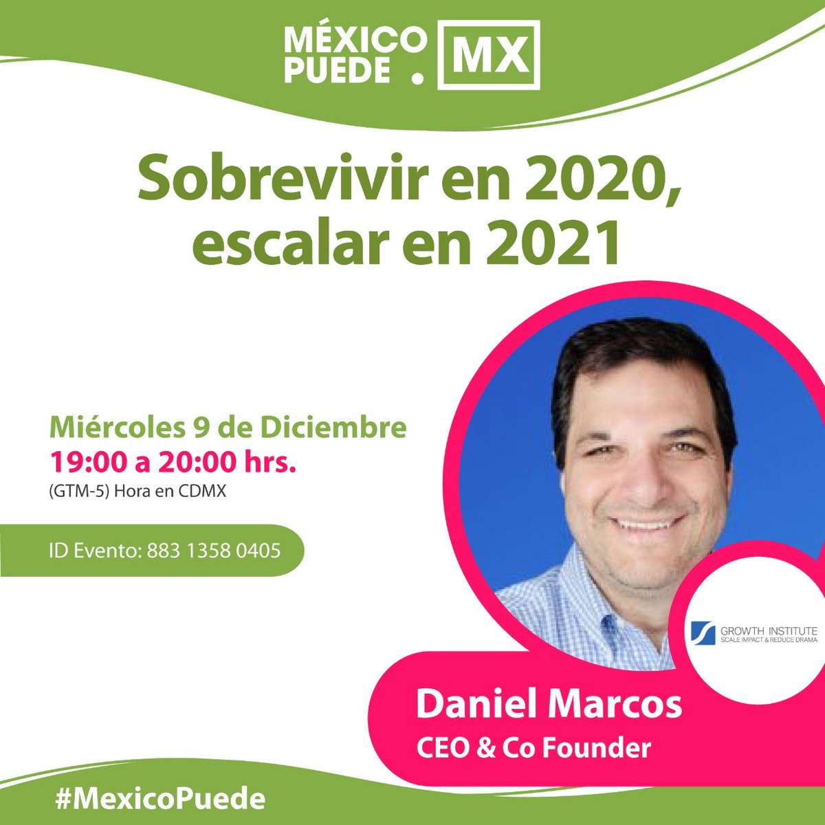 MxicoPuede1's tweet photo. ¿Deseas conocer las 4 claves para que lleves de crecer a escalar tu empresa?

Hoy a las 19 hrs. Daniel Marcos, CEO &amp; Co Founder de Growth Institute nos dirá cómo

👉🏻❗Accesos: https://t.co/fns0sWC4rn

#MéxicoPuede https://t.co/4KnRQgcozE