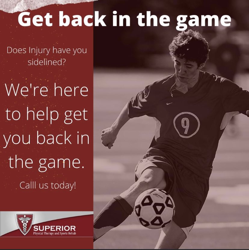 SuperiorPTSR's tweet photo. Don’t let injury keep you sidelined! Call our experts to help get you back in the game. https://t.co/LVE2CC5pFV