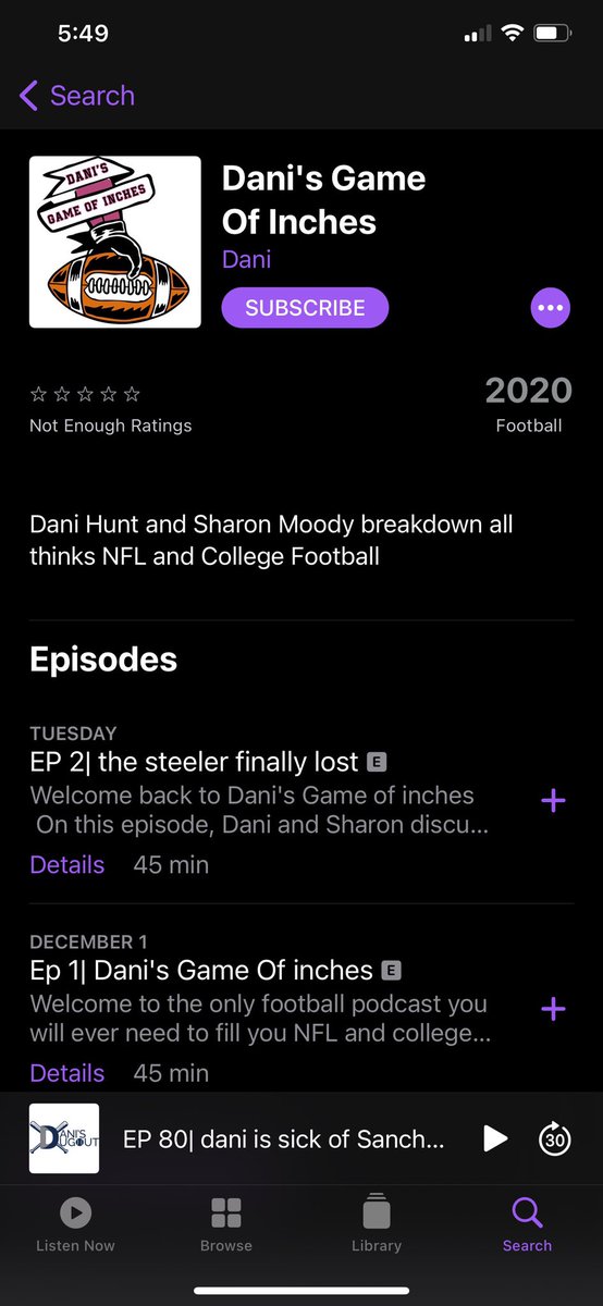 GameofInches's tweet photo. We’re officially on iTunes! Go subscribe, rate, and review!!! #NFL #NCAAFootball https://t.co/txubuSR7fL