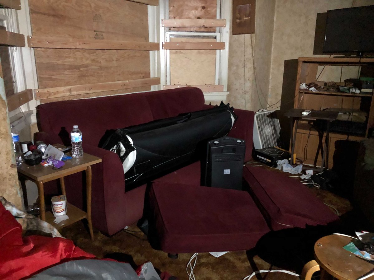 Metcalf Kinney walked me into the living room, where VCR tapes and couch cushions were strewn on the floor. “It’s very hard to keep myself from even crying. When my sons were taken, it just completely terrorizes me because they had taken my eldest son for years," she said.