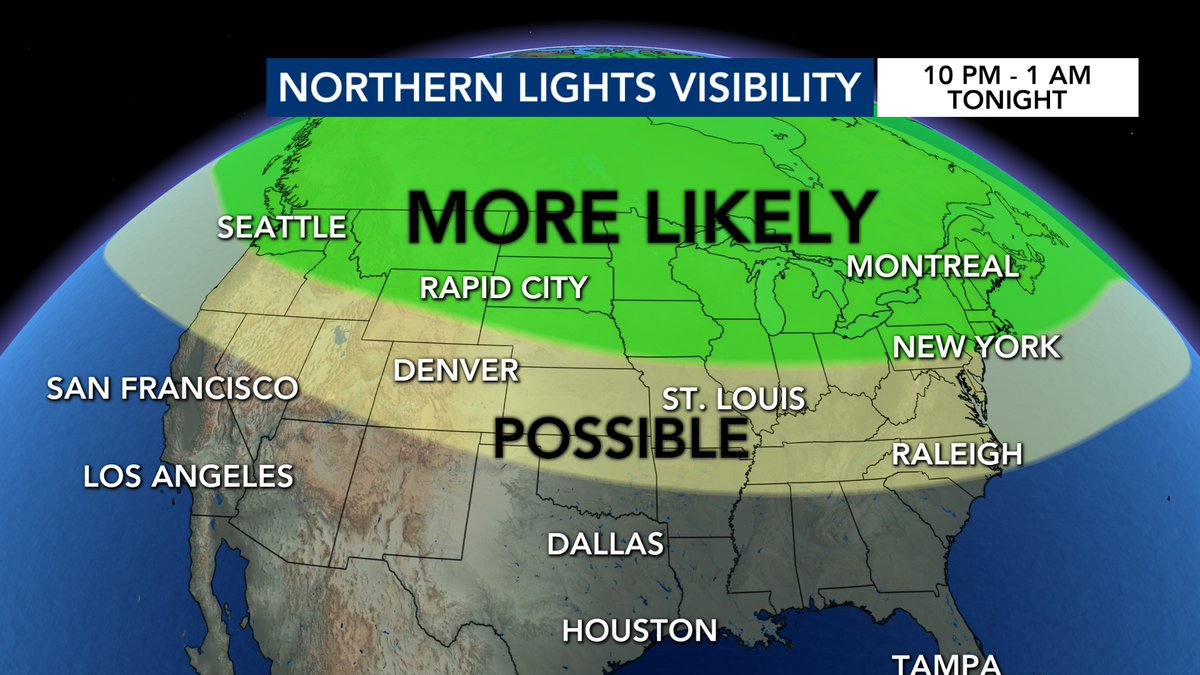 Northern Lights Map Tonight Wral Kat Campbell On Twitter: "Northern Lights Update: Noaa's Space Weather  Prediction Center Is Now Forecasting The Greatest Geomagnetic Activity  Tonight Between 10 Pm And 1 Am Et. There Is A Chance