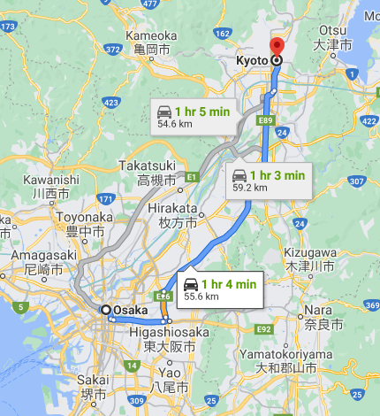 Or what if everything between Kyoto and Osaka was as expensive as central Tokyo? You could probably keep going and almost reach the end of the Kamo. (7/8)