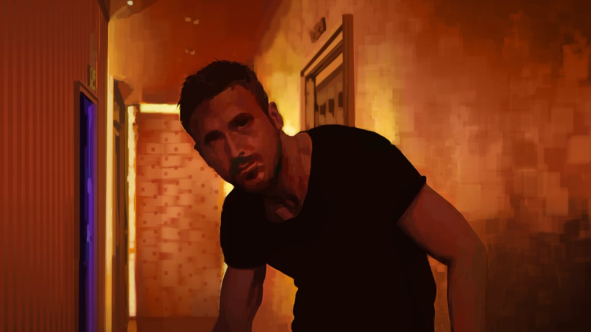 One square brush, no color picker, no smudge tool #digitalpainting #artwork