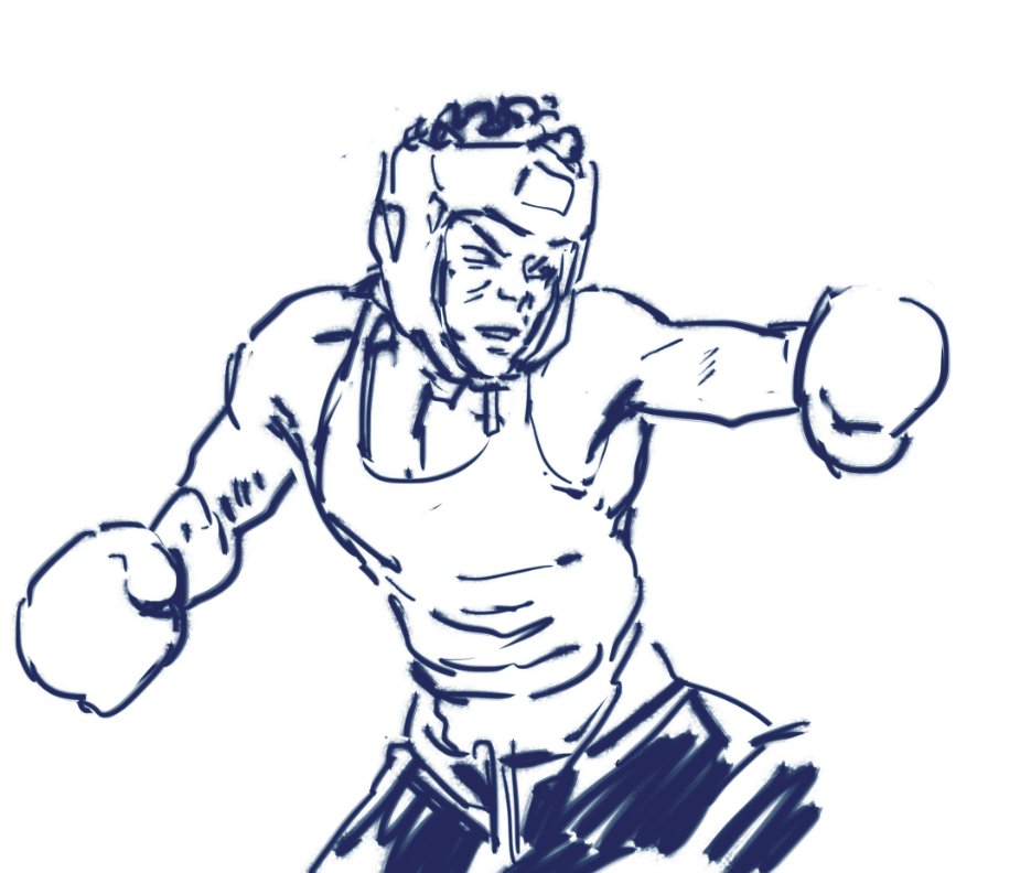 some kickboxing warmup sketches . v fun 