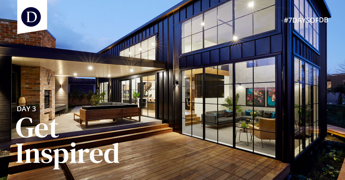 Inspiration at a glance
Design Builders have created unique homes for hundreds of delighted clients. Here you can see and enjoy some great examples of our designs, from classic Kiwi-inspired
homes (with a twist) to superb examples of modern architecture.
designbuilders.co.nz/get-inspired