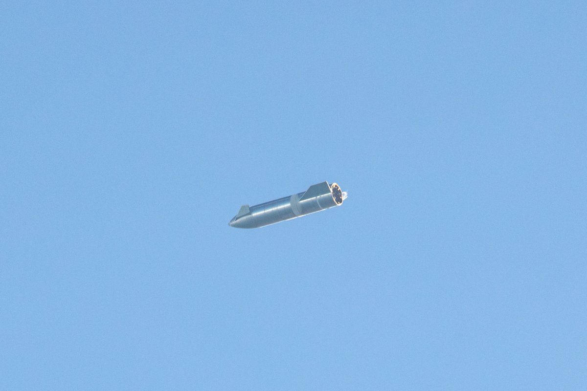 thejackbeyer's tweet image. Starship SN8 Belly Flop @NASASpaceflight