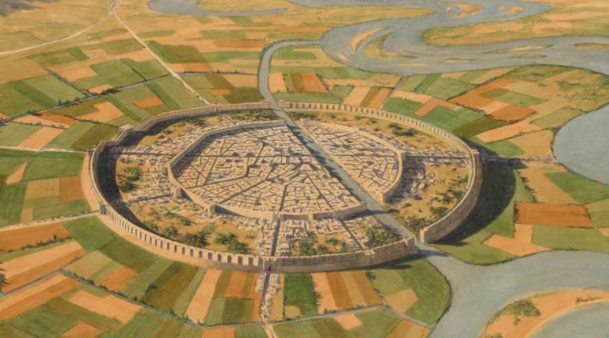 11/ The first striking feature of Mari lays in its concentric circular fortification walls, whose outermost diameter roughly corresponds to 1 km. Right in the middle of these walls lies the religious and administrative sector of the city.
