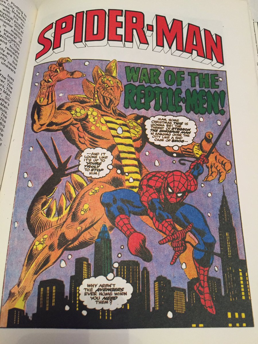 Christmas Comics Day 09 - SPIDER-MAN ANNUAL 1980 - Reprints Amazing Spider-Man #165-166 by Len Wein, Ross Andru, and Mike Esposito - Lizard, Stegron, resurrected dinosaurs and snow. What’s not to love?