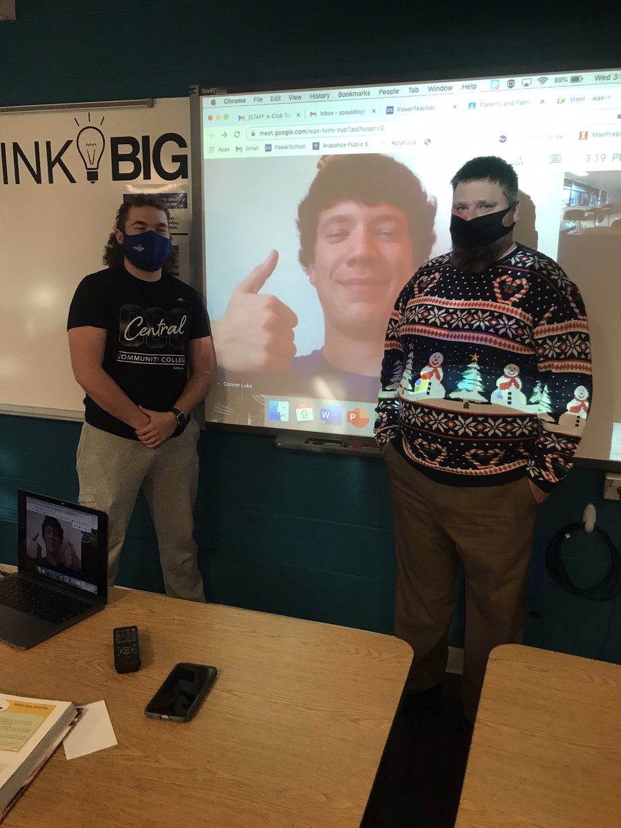 Day 8 of SWEATERMAS!! <a href="/cord_frink/">Cord Frink</a> had to jump in the pic when I was taking it with <a href="/ConnerLuke2/">Conner Luke</a> via @zoom_us #Tribe #BeAWarrior #AllSmiles