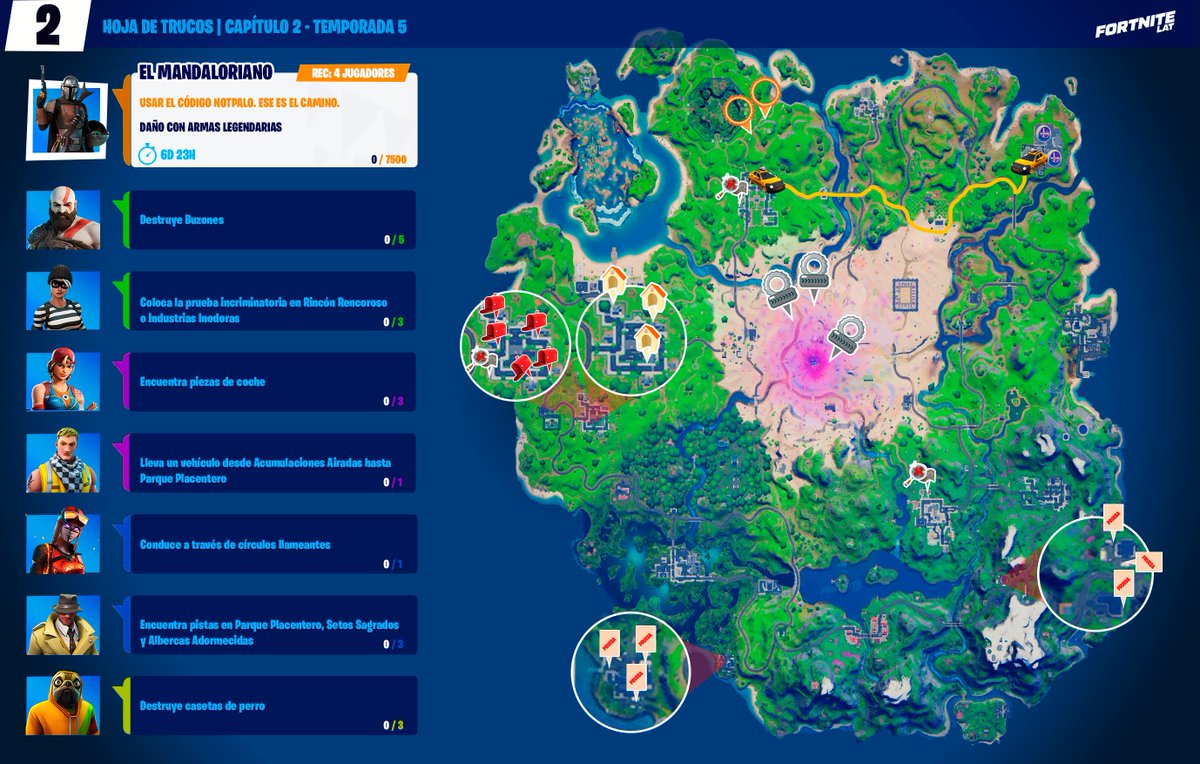 NotPaloIntel's tweet photo. Hoja de Trucos | Semana 2 | Capítulo 2 - Temporada 5

· Código NOTPALO

#Fortnite https://t.co/aZn7sJ0PXk