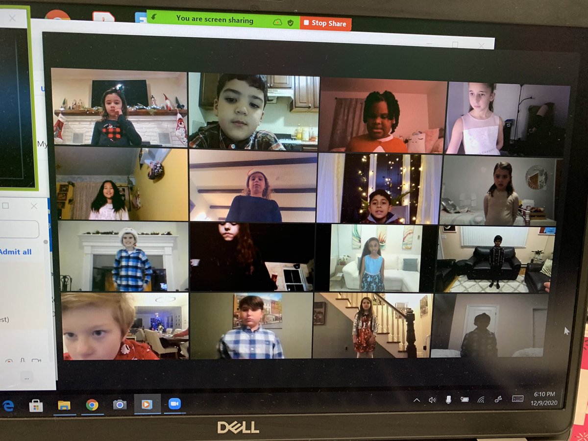 BrownPocoBlue's tweet photo. Mrs. DePaola and 150 1st thru 4th graders rocked their winter concert live on Zoom tonight - EPIC performance - and they even rehearsed together on Zoom!! 220 total participants, including family and staff - wow! What a night! #PocoPride https://t.co/bmmsQVImWy