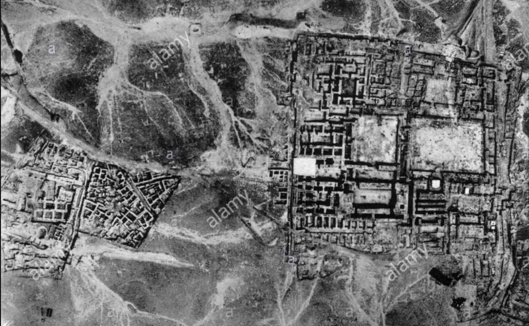 21/ Mari also sported a large number of palaces, as well as its own palace precinct. However, one cannot speak of Mari without highlighting its most famous structure: the Great Royal Palace of Mari. It's an exemplar of Amorite architecture + Bronze Age palatial structure.
