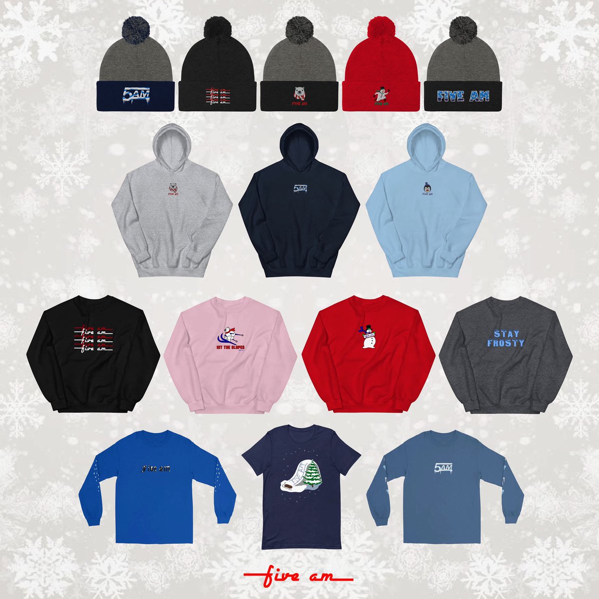 DesignedAt5AM's tweet image. All new Winter Collection styles available now! #5AM
.
Use code “HOLIDAYS” to receive 20% off everything. Only available until 12/11! Limited stock. 
.
designedat5am.com