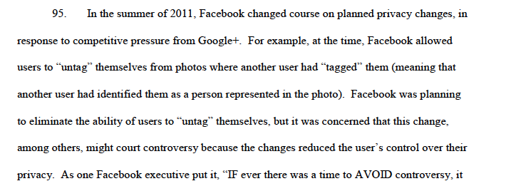 I didn't know about this one but it's a simple example of how Facebook recognized privacy was a benefit and value to users and they were possibly creating competitive risk by ignoring it while Google was for a short time trying to compete with Facebook. Until Google couldn't! /13