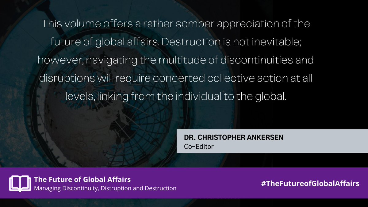 Our faculty wrote a book! 👏  Beginning today, we'll post quotes from the chapter authors and highlight their excellent contributions each day leading up to Winter Break. Follow along and join the conversation: #TheFutureofGlobalAffairs
#NYU