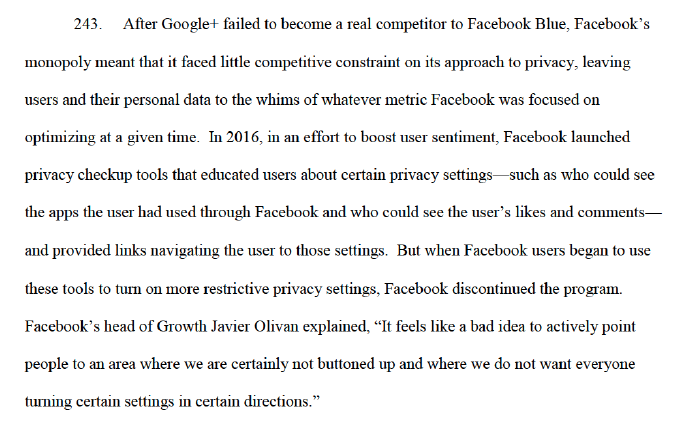 More here on how Facebook went to war on privacy once Google+ was out of the way again. They even launched and buried privacy tools that likely hurt their business when they started to get used... /16